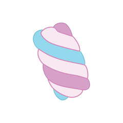Isolated colored marshmallow candy icon Vector