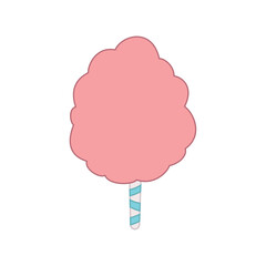 Isolated colored cotton candy icon Vector