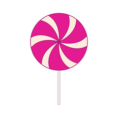 Isolated colored lollipop candy icon Vector