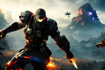 Gaming. FPS. First Person shooter. PC gaming. Esports. gaming products. gaming tablet. gaming phone. Gritty.