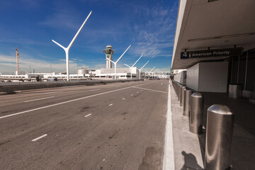 LAX Los Angeles International Airport empty during the Covid pandemic 