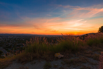 Sunset over the mountains