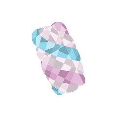 Isolated colored low poly marshmallow candy icon Vector