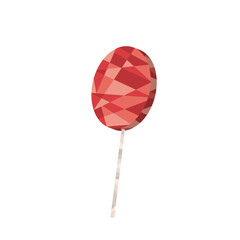 Isolated colored low poly lollipop candy icon Vector