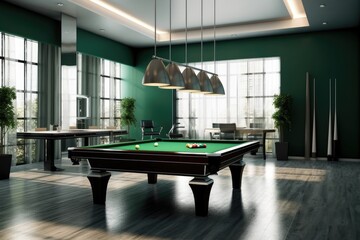 billiard room decoration design ideas photoraphy Generated AI