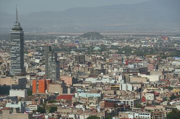Fototapeta na wymiar Aerial view of downtown Mexico City