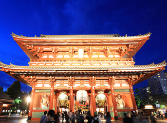 Sensoji Temple exterior. it is popular with both locals and tourists as its have been beginned since Edo period.