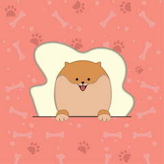 Isolated cute dog cartoon character Vector