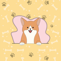 Isolated cute dog cartoon character Vector