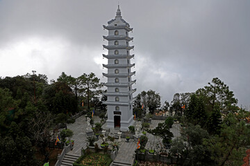 White pagoda at Ba Na Hills, Da Nang, Vietnam