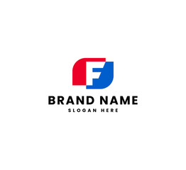 Modern and Creative F logo desig letter mark