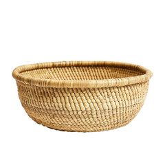 Seagrass basket, isolated, transparent background.
Generative AI image.