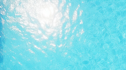 Fototapeta na wymiar Swimming pool water texture, light reflection on water. Generative AI image.