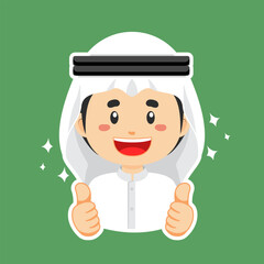 Happy Bahrain Character Sticker