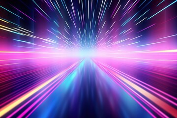 abstract futuristic background with pink blue glowing neon moving high speed wave lines and bokeh lights. Data transfer concept Fantastic wallpaper