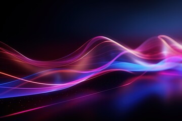 abstract futuristic background with pink blue glowing neon moving high speed wave lines and bokeh lights. Data transfer concept Fantastic wallpaper