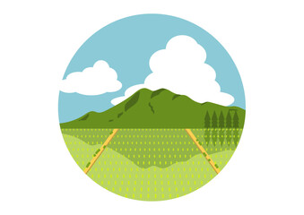 筑波山のイラスト