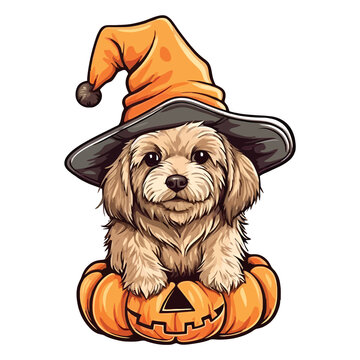 Halloween Hound: Adorable Norfolk Terrier Puppy in Costume