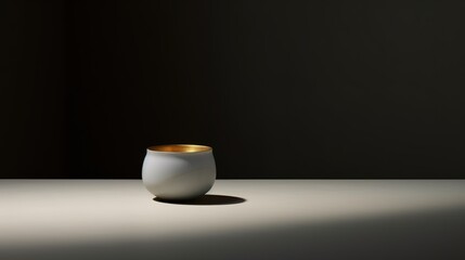 decorative vase indoor inside room minimalist illustration copy space generative ai