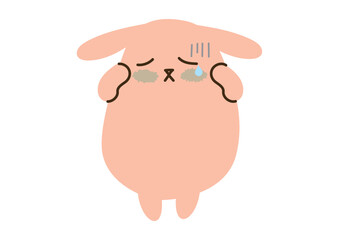 悩んでいるウサギ