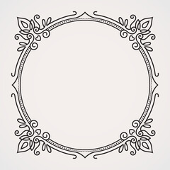 Decorative circles vector borders vintage theme. suitable for , photos, quotes, flayer