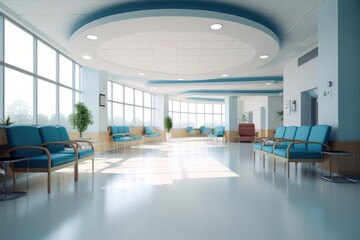 empty hospital waiting area photography
