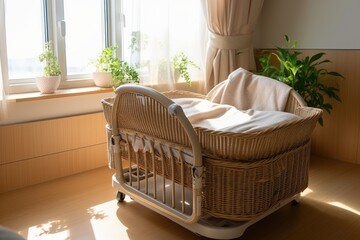 empty Newborn bed at Hospital room photography