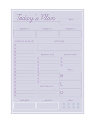 (Pastel Pink) Today planner. 