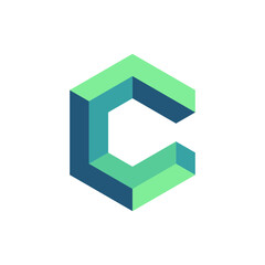 Monogram design vector logo. Monogram initial letter mark C logo design