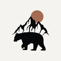 Mountain and Camping Life illustration, outdoor adventure . Vector graphic for t shirt and other uses.