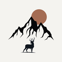 Mountain and Camping Life illustration, outdoor adventure . Vector graphic for t shirt and other uses.