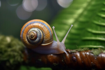 snail on a leaf