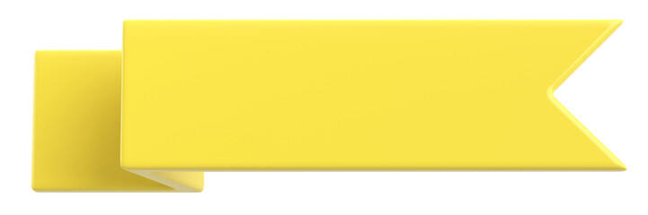 Ribbon tag. Price tag. 3D illustration.