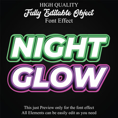 bold neon text style editable font effect
