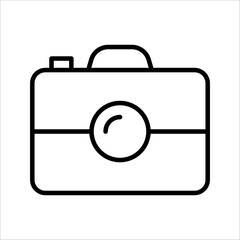Camera Icon in trendy flat style isolated on grey background. Camera symbol for your web site design, logo, app, UI. Vector illustration, EPS10.