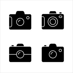Camera Icon set in trendy flat style isolated on grey background. Camera symbol for your web site design, logo, app, UI. Vector illustration, EPS10.