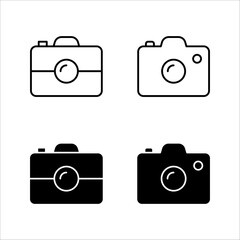 Camera Icon set in trendy flat style isolated on grey background. Camera symbol for your web site design, logo, app, UI. Vector illustration, EPS10.
