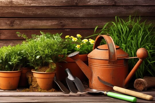 gardening tools and equipment photography