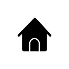 house icon in glyph style, for web and mobile needs