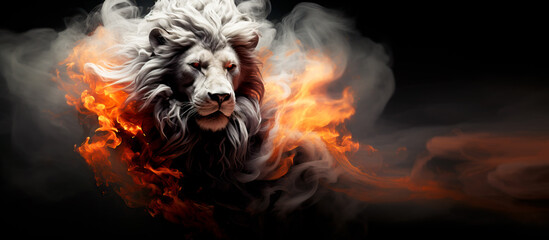 Lion King Jesus,  With Fire, Proclaiming His Glorious Return. 