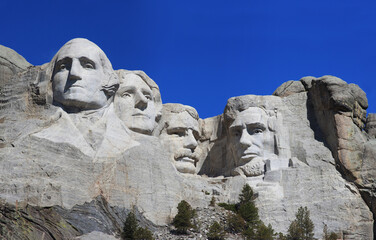 The four presidents at Mount Rushmore National Park in South Dakota  - obrazy, fototapety, plakaty