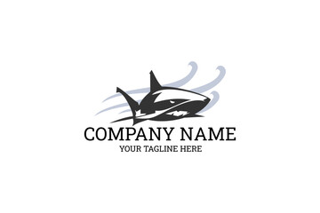 Shark animal Company Logo Vector Illustration. Suitable for business company, modern company, etc.
