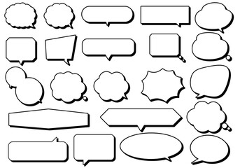 Set transparent background chat bubbles, chat design illustration.