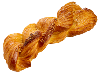 Twisted breadstick cheese snack on white background,Bread twisted salty sticks with cheese isolated on white background PNG File.