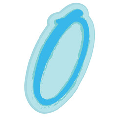 Number Zero.  Number font art deco. Decorative number.