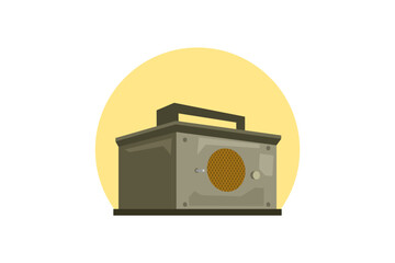 vintage radio. Retro radio. vector illustration  isolated on background. Simple radio icon Vector illustration, EPS10. - Vector.