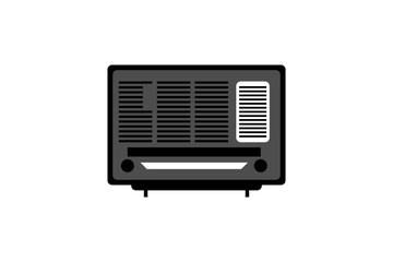 vintage radio. Retro radio. vector illustration  isolated on background. Simple radio icon Vector illustration, EPS10. - Vector.