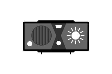 vintage radio. Retro radio. vector illustration  isolated on background. Simple radio icon Vector illustration, EPS10. - Vector.