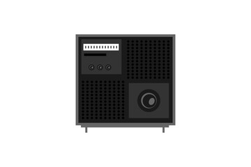 Obraz premium vintage radio. Retro radio. vector illustration isolated on background. Simple radio icon Vector illustration, EPS10. - Vector.