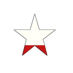 illustration of a red 1 star icon for twigs and others